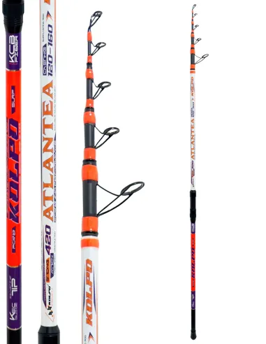 Kolpo Atlantea Canna Surfcasting 4.20 m 120-160 g Carbonio Leggero – Prestazioni Elevate e Precisione Lanci Canne Surf Castin...