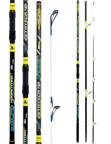 Kolpo Estatica 420 Surfcasting Rod 4.20 m 3 Sections 100-200 g High Modulus Carbon K SIC Guides Hybrid Tip