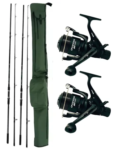 Kit CarpFishing 2 canne 2 mulinelli 1 fodero Kit da pesca NGT