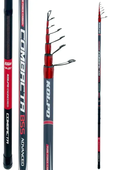 Kolpo Combacta BSS – Canna Bolognese in Carbonio 4m/5m, Azione 40g, Anelli K-SIC Resistente al Mare Canne bolognesi/fisse Kolpo
