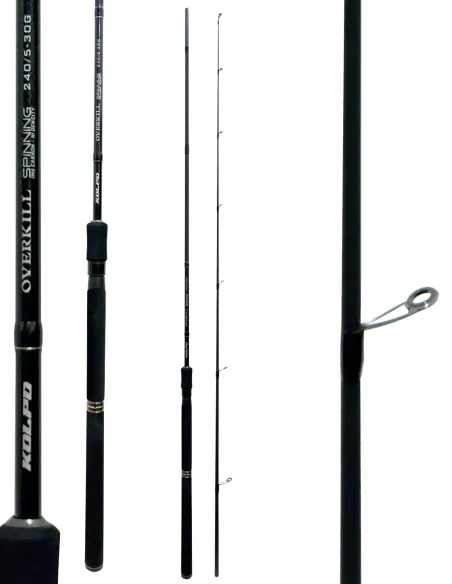 Kolpo Overkill – 2.10m / 2.40m Spinning Rod in High Modulus Carbon, Action 5–30g, K-SiC Guides