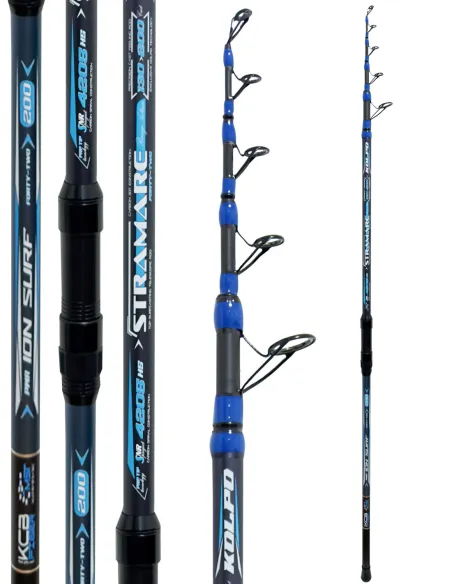 Kolpo Stramare 4,20 m – Canna Surfcasting Telescopica 130/200g Carbonio Alto Modulo con Vetta Ibrida Sensibile Canne Surf Cas...