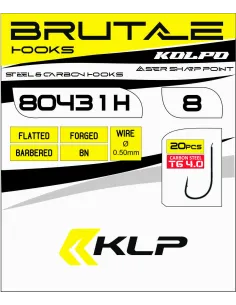 Kolpo Ami da Pesca Brutale 80431H Black Nickel con Paletta – Forgiati con Ardiglione Filo 0.5 mm - 20pz Ami Paletta da Pesca ... 2