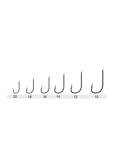 Kolpo Brutale 80403H Fishing Hooks with Black Nickel Spade, Forged, 0.5 mm Wire, Barb - 20 Pieces