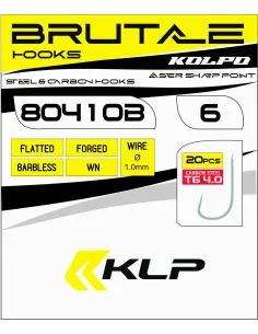 Kolpo Ami da Pesca Brutale 80410B White Nickel con Paletta Forgiati Filo 1.0 mm Senza Ardiglione – 20 Pezzi Ami Paletta da Pe... 2