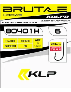 Kolpo Ami da Pesca Brutale 80401H Black Nickel con Paletta Forgiati Filo 1.0 mm con Micro Ardiglione – 20 Pezzi Ami Paletta d... 2