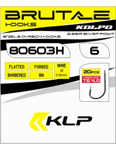 Kolpo Ami da Pesca Brutale 80603H Black Nickel con Paletta Forgiati Filo 0.8 mm con Ardiglione – 20 Pezzi Ami Paletta da Pesc... 2