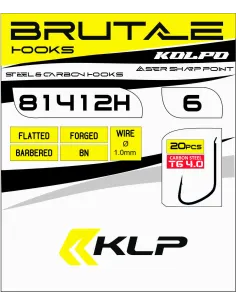 Kolpo Ami da Pesca Brutale 81412H Black Nickel Forgiati con Paletta e Ardiglione Filo 1.0 mm – Conf 20 Pezzi Ami Paletta da P... 2