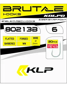 Kolpo Ami da Pesca Brutale 80213B White Nickel Forgiati con Paletta e Ardiglione Filo 2.0 mm – Confezione 20 Pezzi Ami Palett... 2