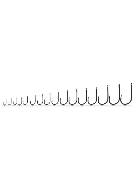 Kolpo Ami da Pesca Brutale 80704H Black Nickel Forgiati con Occhiello e Punta Super Cut – 20 Pezzi Ami Occhiello da Pesca Kolpo