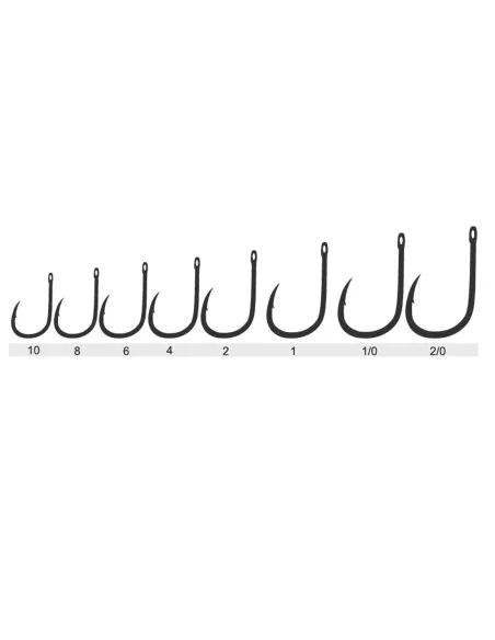 Kolpo Ami da Pesca Brutale 92004H Black Nickel Forgiati con Occhiello e Punta Super Cut – Confezione 20 Pezzi Ami Occhiello d...