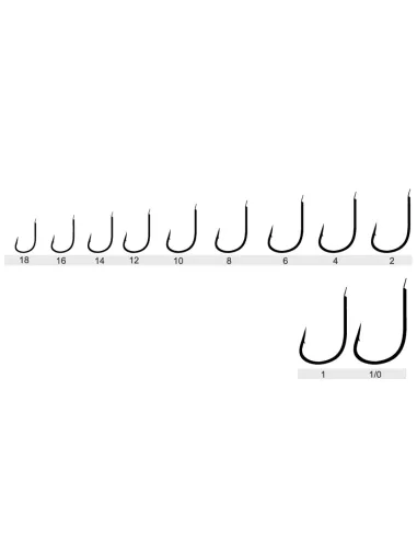 Kolpo Brutale 80501H Black Nickel Forged Fishing Hooks with Spade and Super Cut Tip – Pack of 20