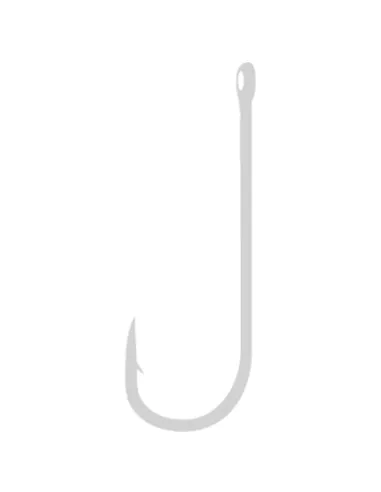 Kolpo Brutale 92102B White Nickel Forged Hooks with Eye and Super Cut Tip – 20 Pieces
