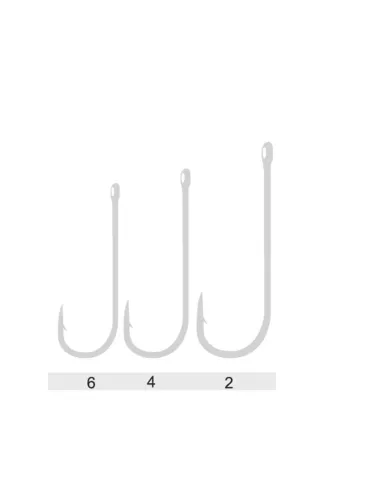 Kolpo Brutale 92102B White Nickel Forged Hooks with Eye and Super Cut Tip – 20 Pieces