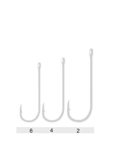 Kolpo Brutale 92102B White Nickel Forged Hooks with Eye and Super Cut Tip – 20 Pieces
