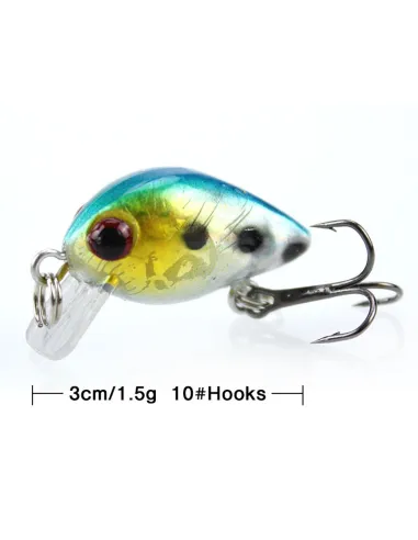 Mini Minnow Troutkiller Kolpo 1.5g Artificial Trout Area for Lake River Stream Trout