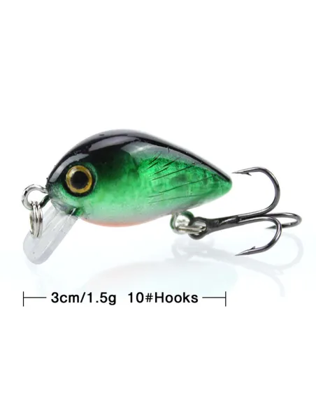Mini Minnow Troutkiller Kolpo 1.5g Artificiale Trout Area per Trota Lago Fiume Torrente Esche Artificiali Minnow Kolpo