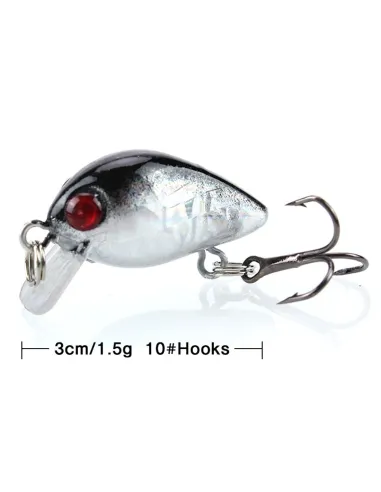 Mini Minnow Troutkiller Kolpo 1.5g Artificiale Trout Area per Trota Lago Fiume Torrente Esche Artificiali Minnow Kolpo