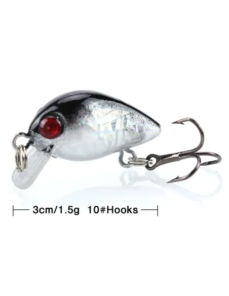 Mini Minnow Troutkiller Kolpo 1.5g Artificiale Trout Area per Trota Lago Fiume Torrente Esche Artificiali Minnow Kolpo
