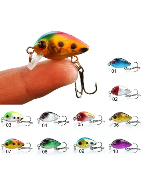 Mini Minnow Troutkiller Kolpo 1.5g Artificiale Trout Area per Trota Lago Fiume Torrente Esche Artificiali Minnow Kolpo