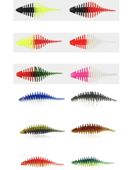 Artificiale Morbido Triops 3.5cm 0.6g Kolpo – Esche Soft per Trout Area e Piccoli Predatori (5 pz) Siliconici Kolpo