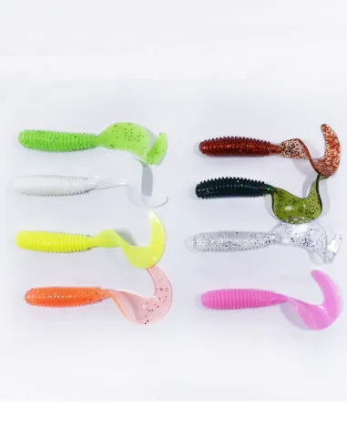 Falcetto Morbido 6cm 2g Kolpo – Soft Bait Super Attirante per Predatori Mare Lago Fiume (10 pz) Siliconici Kolpo