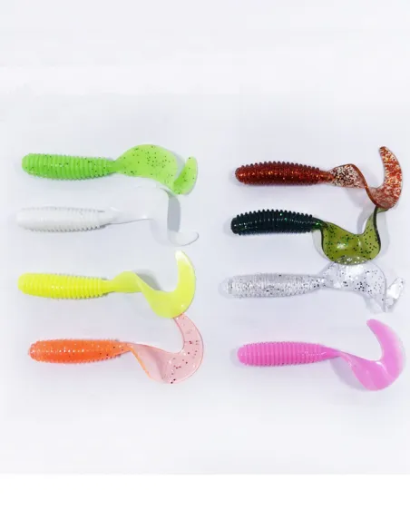 Falcetto Morbido 6cm 2g Kolpo – Soft Bait Super Attirante per Predatori Mare Lago Fiume (10 pz) Siliconici Kolpo