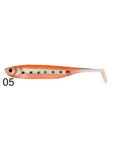 Shad Gommato Kolpo Real Fish 7.5cm 2.2g Soft Bait Spinning Mare Lago Fiume Predatori 3pz Siliconici Kolpo
