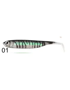 Shad Gommato Kolpo Real Fish 7.5cm 2.2g Soft Bait Spinning Mare Lago Fiume Predatori 3pz Siliconici Kolpo 2