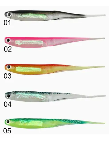 Kolpo Rubberized Fish 10cm 3g Vibrating Tail Lumo Body Soft Bait Spinning Sea Lake River 3pcs