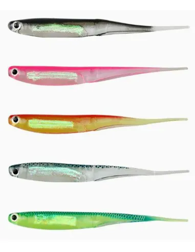 Pesciolino Gommato Kolpo 10cm 3g Coda Vibrante Corpo Lumo Soft Bait Spinning Mare Lago Fiume 3pz Siliconici Kolpo