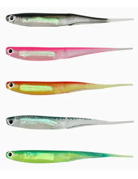 Pesciolino Gommato Kolpo 10cm 3g Coda Vibrante Corpo Lumo Soft Bait Spinning Mare Lago Fiume 3pz Siliconici Kolpo