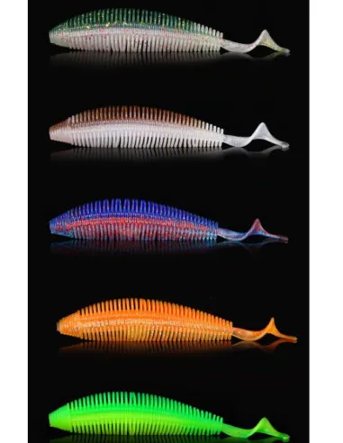 Artificiale Gommato Kolpo 10cm 5g Soft Bait Spinning Mare Lago Fiume 3pz Home Kolpo