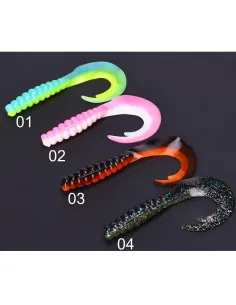 Falcetto Gommato Kolpo 6cm 1.6g Soft Bait Spinning Mare Lago Fiume Trout Area 5pz Siliconici Kolpo 2