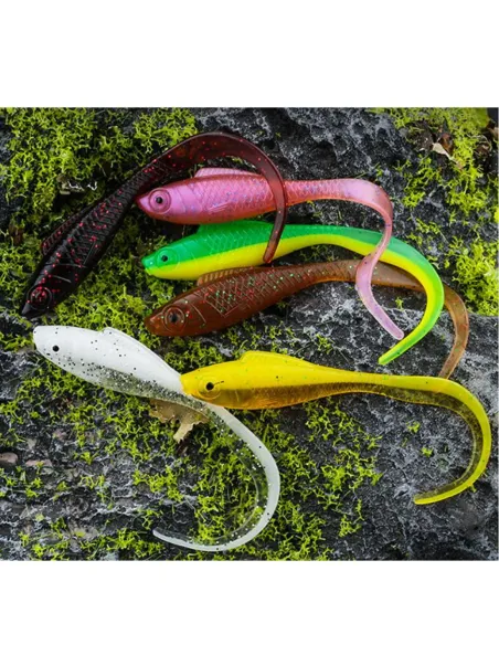 Artificiale Gommato Falcetto Pesciolino Kolpo 6.5cm 2.2g Spinning Mare Lago Fiume 5pz Siliconici Kolpo
