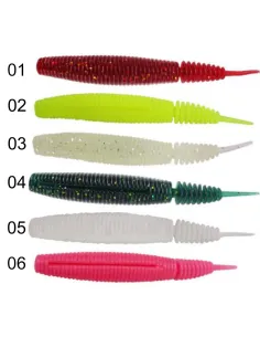 Verme Gommato Kolpo 10cm Coda Vibrante Spinning Black Bass Lago Fiume Soft Bait 3pz Siliconici Kolpo 2