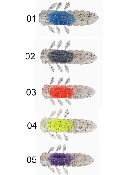 Vespa Gommata Kolpo 5.5cm 4.6g Spinning Lago Fiume Esche Soft Bait 3pz Siliconici Kolpo
