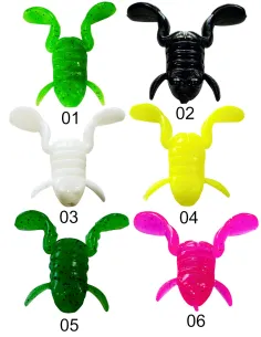 Rana Gommata Kolpo 4.2cm 4.2g Frog Spinning Bass Luccio Lago Fiume Topwater 3pz Siliconici Kolpo 2