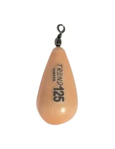 Trend 125g Fluorescent Pear Lead with Swivel | High Visibility Phosphorescent Surfcasting