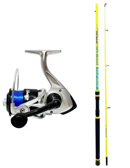 Kolpo Litorale 1.80 m 5/20 lbs + Genio Mulinello con Filo – Combo Trainetta Compatto e Affidabile Home Kolpo
