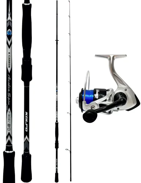 Kit Spinning Kolpo Avalia Spin 2.10 m 10–40 g + Genio Mulinello con Filo – Combo Potente e Bilanciato Kit Spinning Kolpo