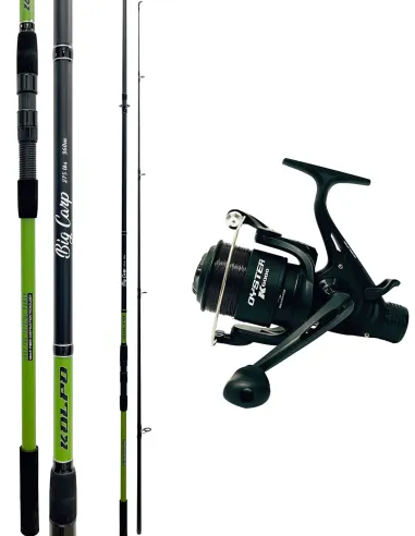 Combo Carpfishing Kolpo 3.60 m 2.75 lb + Oyster Free Spool con Filo – Potenza Assoluta Kit Carpfishing Kolpo