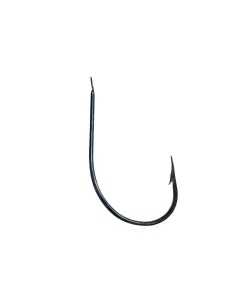 Mustad 496 Blue – Crooked Spade Hook | 25-Piece Pack, Size 2/0