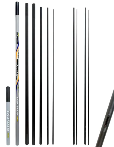 Kolpo Stracarp Roubaisienne 7 m – Pack Completo per Carpodromo con Punte e Fodero Canne roubaisienne Kolpo
