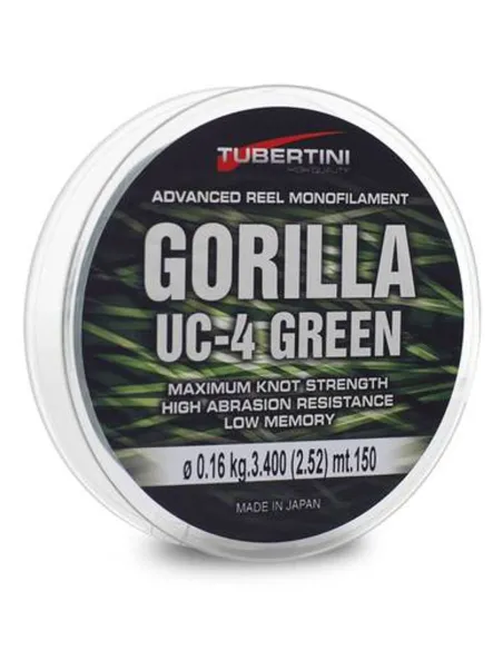 Tubertini Gorilla UC-4 Green 150 m – High Performance Nylon Monofilament