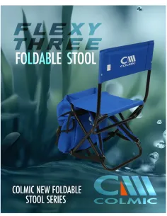 Colmic Flexy Three – Sgabello Pieghevole da Pesca con Schienale e Zaino Integrato Sedie Colmic 2