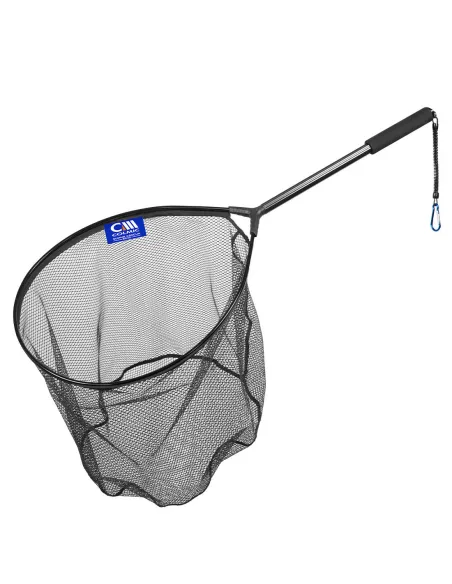 Colmic Cancun 5040 – Fishing Landing Net with Long Handle, Rubberized Mesh, and Magnetic Release