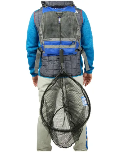 Colmic Hidalgo 5040 – Short Landing Net with Rubberized Mesh, Neoprene Handle, and Snap Hook for Dynamic Fishing