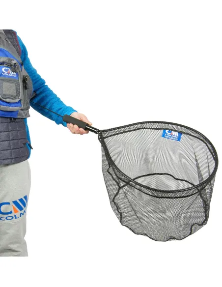 Colmic Hidalgo 5040 – Short Landing Net with Rubberized Mesh, Neoprene Handle, and Snap Hook for Dynamic Fishing