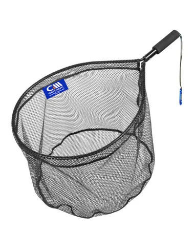 Colmic Hidalgo 5040 – Short Landing Net with Rubberized Mesh, Neoprene Handle, and Snap Hook for Dynamic Fishing
